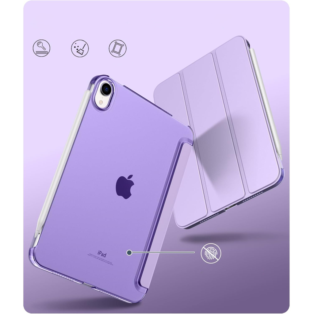 Чохол до планшета BeCover Tri Fold Hard BeCover Apple iPad Mini 7 2024 Purple (712455) - зображення 2