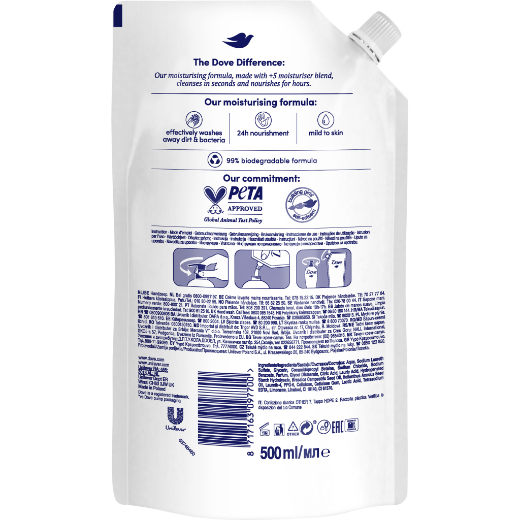 Рідке мило Dove Дотик свіжості 500 мл (8717163097700) - зображення 2