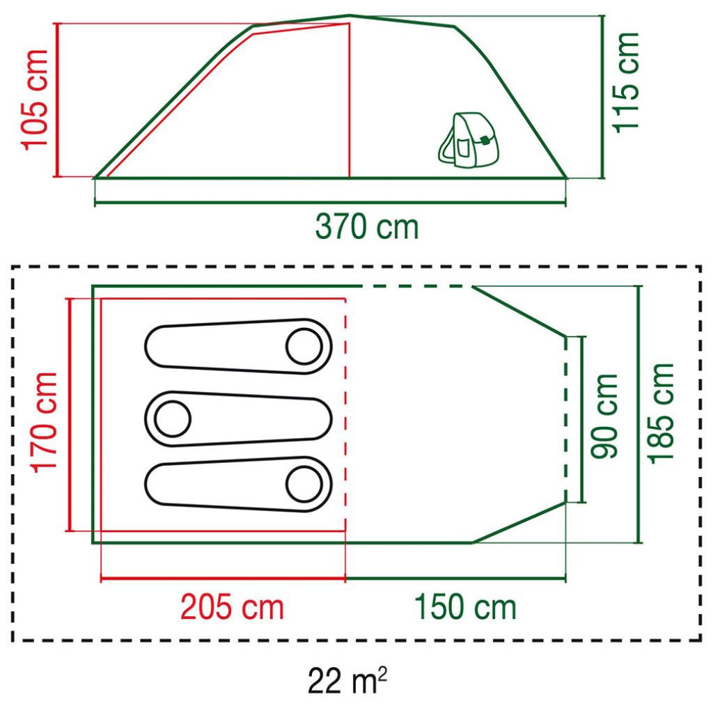 Намет Coleman Cortes 3 (3138522094683) - зображення 3