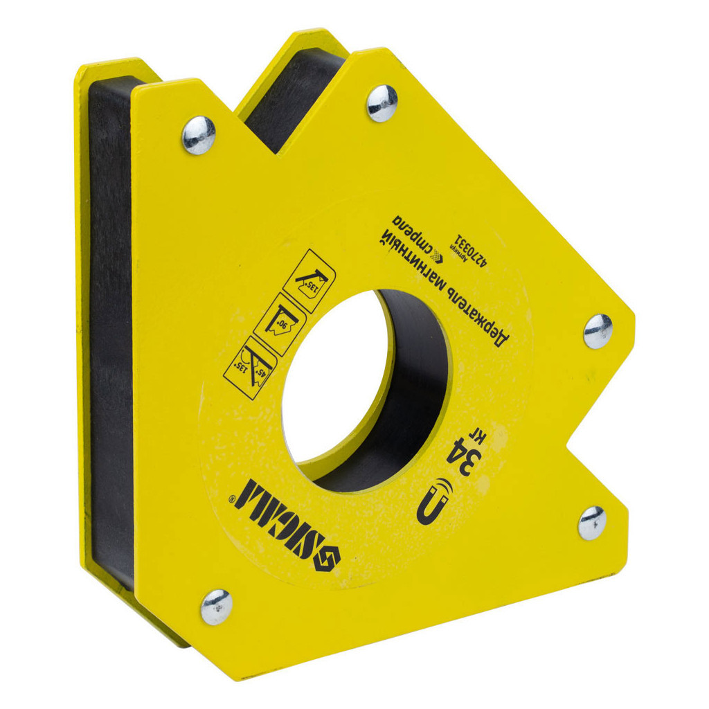 Магніт для зварювання Sigma стріла 34кг 110x110мм (45, 90, 135 °) (4270331) - изображение 2