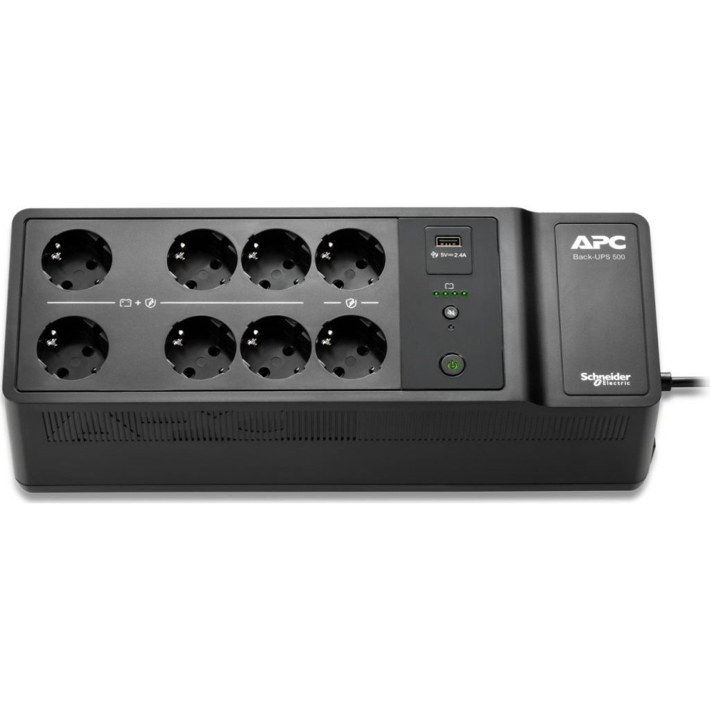 Пристрій безперебійного живлення APC Back-UPS 550VA, 300W (BE500G2-GR) - зображення 3
