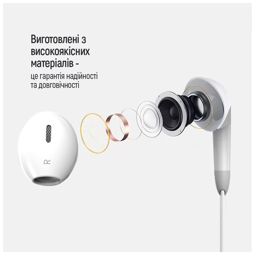 Навушники ColorWay 3.5 mm Wired Earphone Sound Wave White (CW-WD04WT) - зображення 5