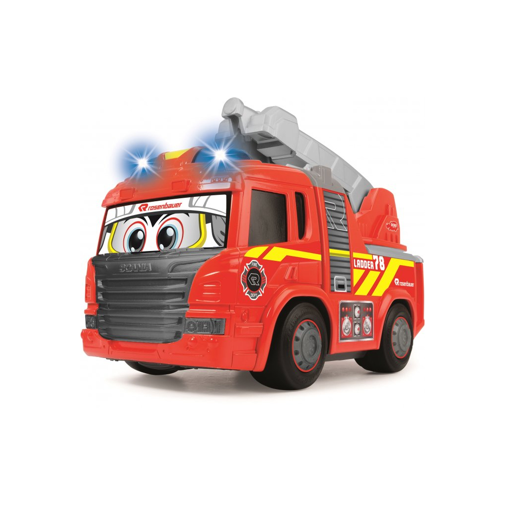Спецтехніка Dickie Toys Пожежна машина Хеппі Сканія зі світловими та звуковими ефектами 25 см (3814016) - зображення 2