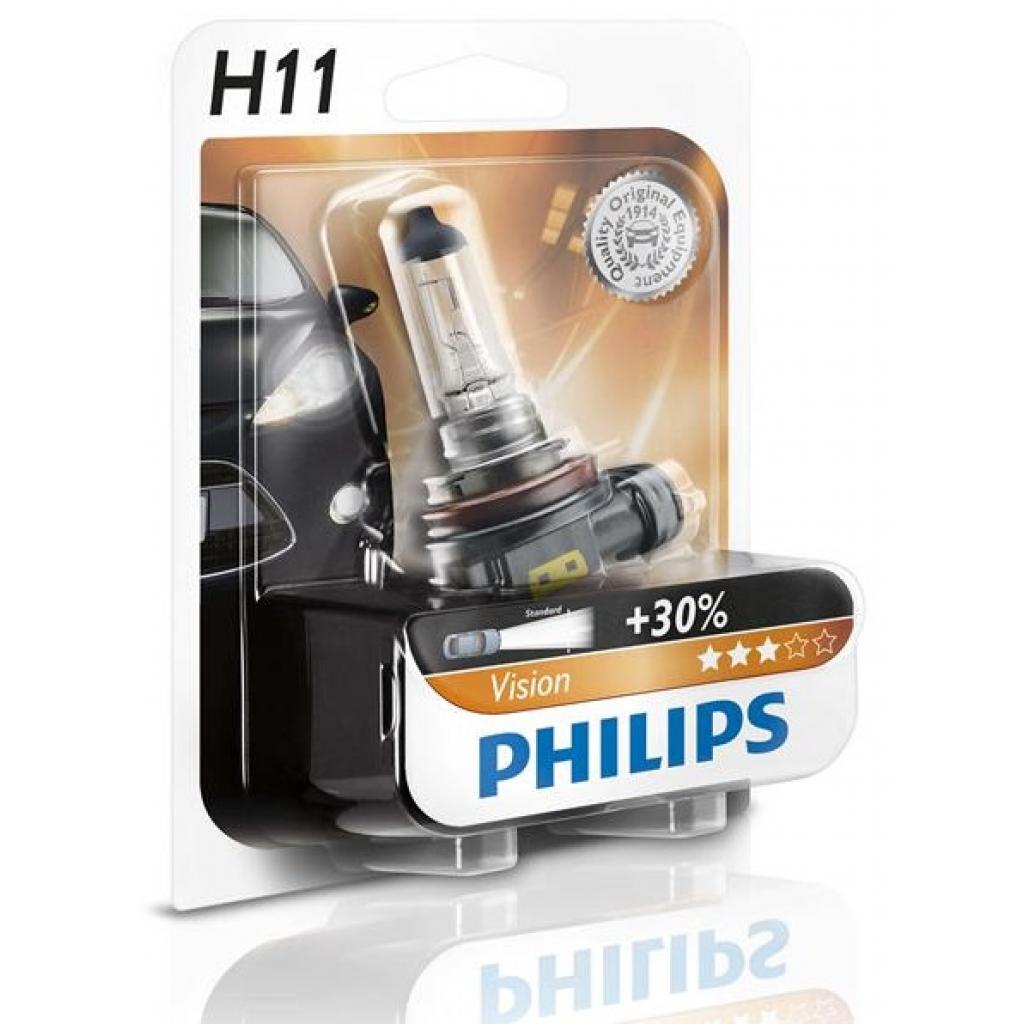 Автолампа Philips H11 Vision, 3200K, 1шт (12362PRB1) - зображення 1