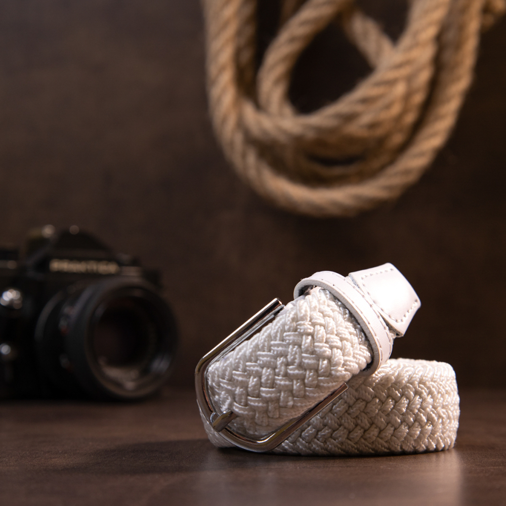 Ремінь Vintage Текстильний жіночий Білий (20545) - зображення 8