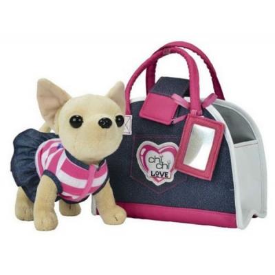 М'яка іграшка Chi Chi Love Чихуахуа Модерний джинс із сумочкою та дзеркальцем 20 см (589 0599) - зображення 1