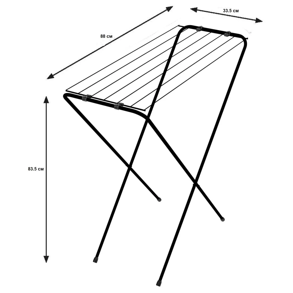 Сушарка для білизни Casa Si Eco 6 Black Підлогова (CS96014X16) (DAS302402) - изображение 2