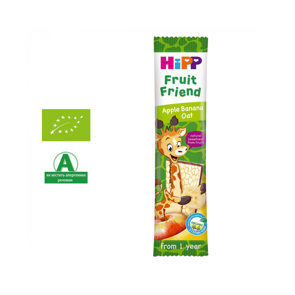 Батончик дитячий HiPP фруктово-злаковий яблуко, банан 23 г (1999030) - изображение 2