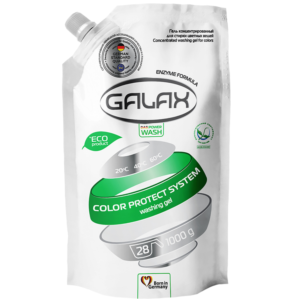 Гель для прання Galax для кольорових речей 1 кг (4260637720610) - зображення 1
