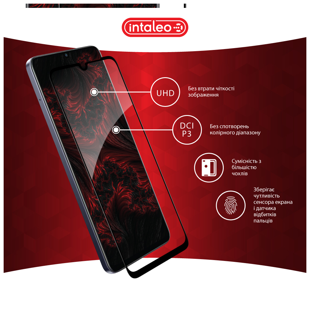 Скло захисне Intaleo Full Glue Realme Note 60 Black (1283126608995) - зображення 4