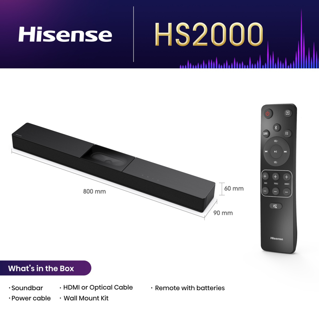 Акустична система Hisense HS2000 Black (20014893) - picture 10