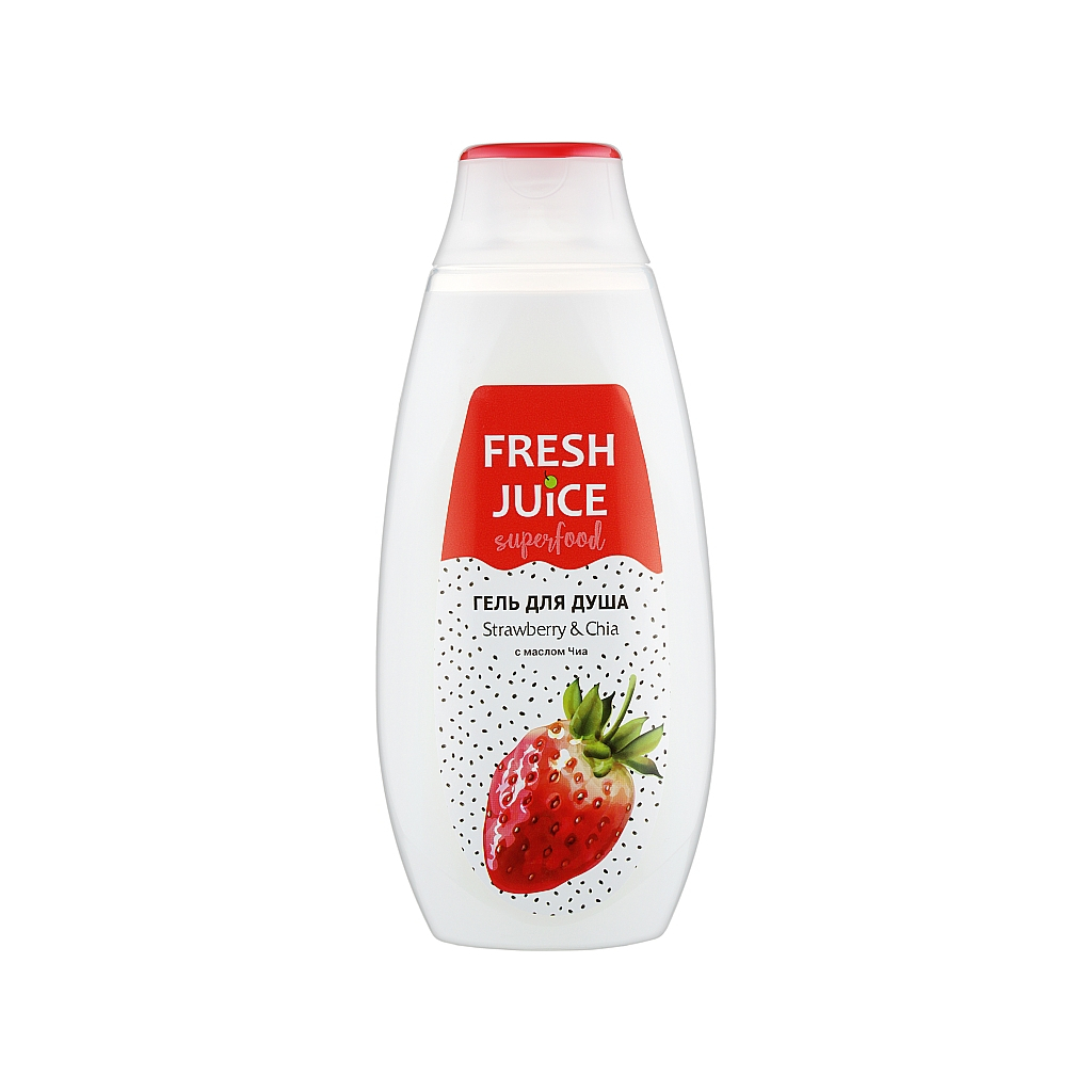 Гель для душу Fresh Juice Superfood Strawberry & Chia 400 мл (4823015942228) - зображення 1