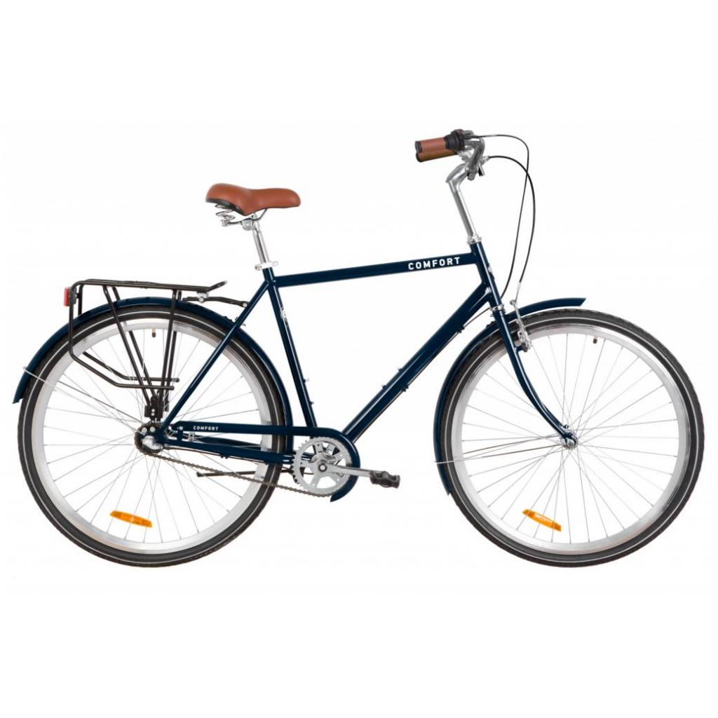 Велосипед Дорожник 28" COMFORT MALE PH рама-22" St 2020 синій з багажником (OPS-D-28-171) - зображення 1