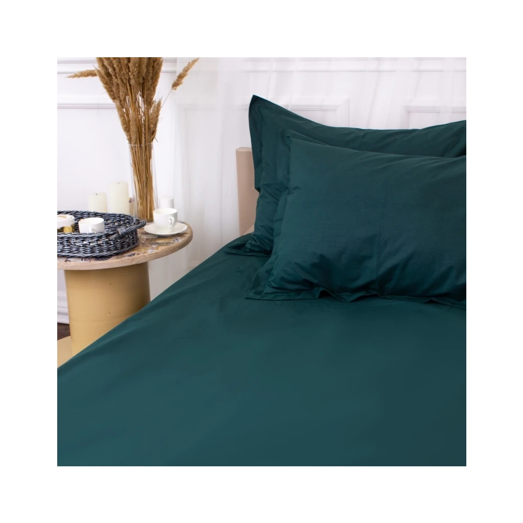Постільна білизна MirSon Poplin Line 091 Emerald 110x140 (2200006277408) - изображение 4