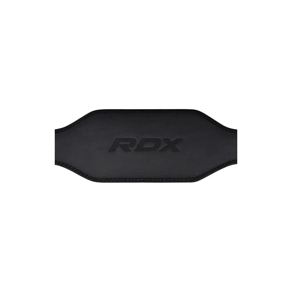 Атлетичний пояс RDX 6 шкіряний Full Black XL (WBS-6FB-XL) - зображення 4