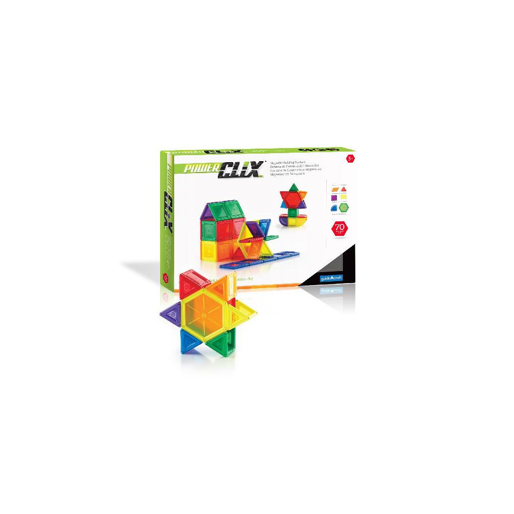 Конструктор Guidecraft PowerClix Solids 70 деталей (G9422) - зображення 1