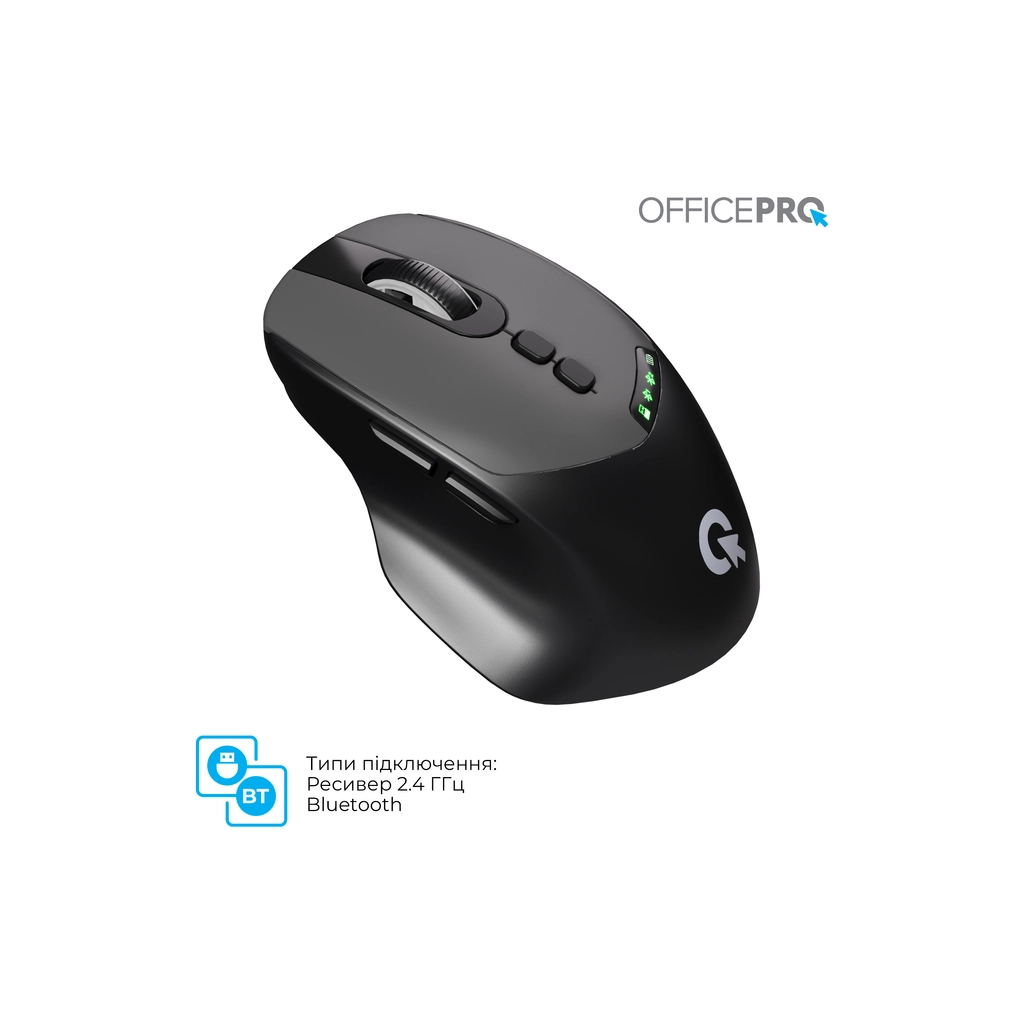Мишка OfficePro M520B Wireless/Bluetooth Black (M520B) - зображення 11