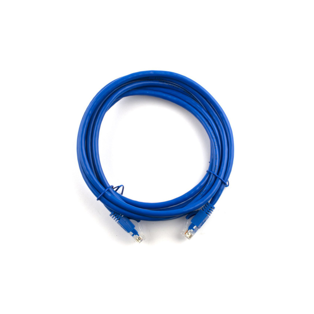 Патч-корд 0.5м, RJ-45, Cat.5e, CU, мідь, синій Ritar (PCR-CU/0.5Be / 04264) - зображення 1