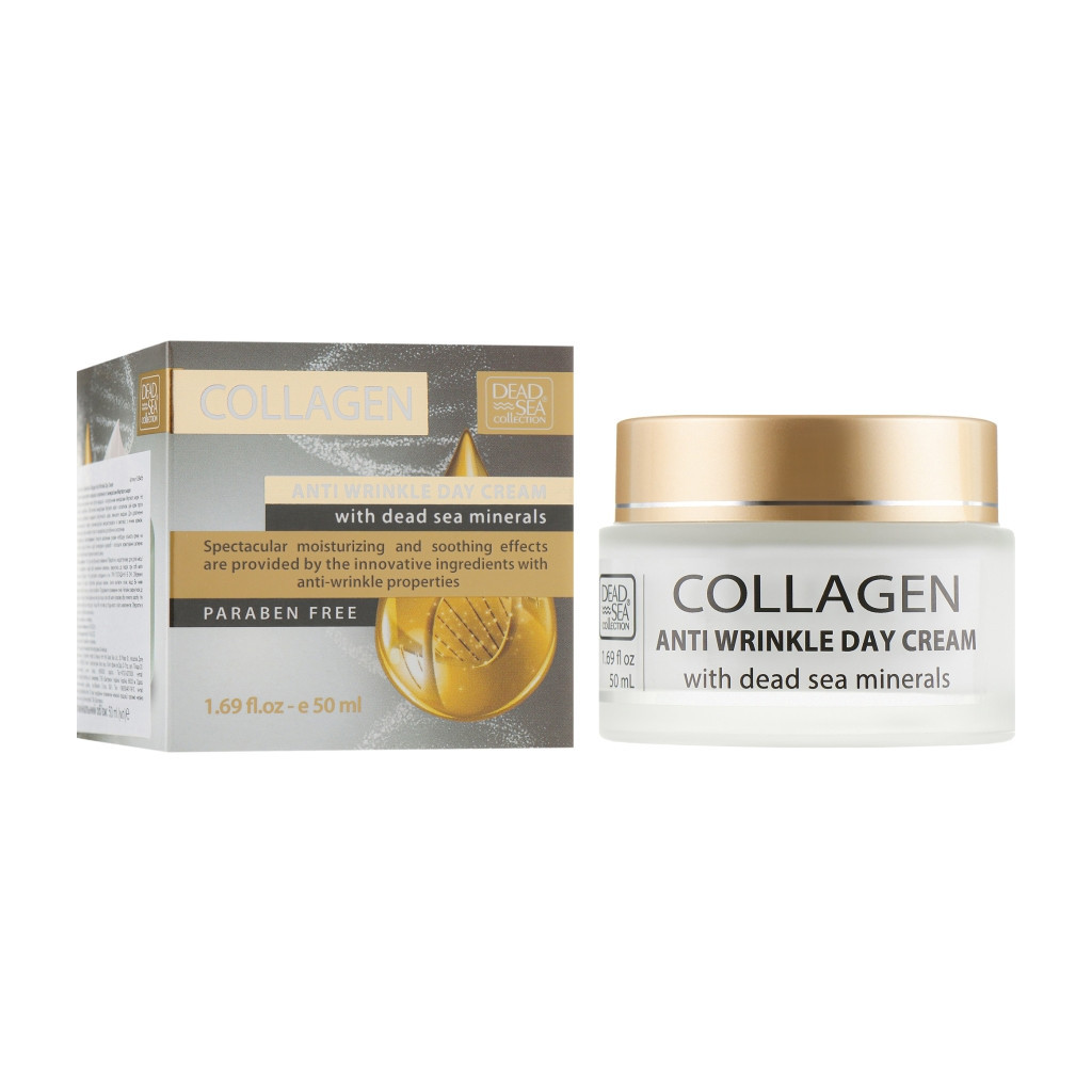 Крем для обличчя Dead Sea Collection денний проти зморшок з колагеном та мін. Мертвого моря 50 мл (830668009455) - зображення 1