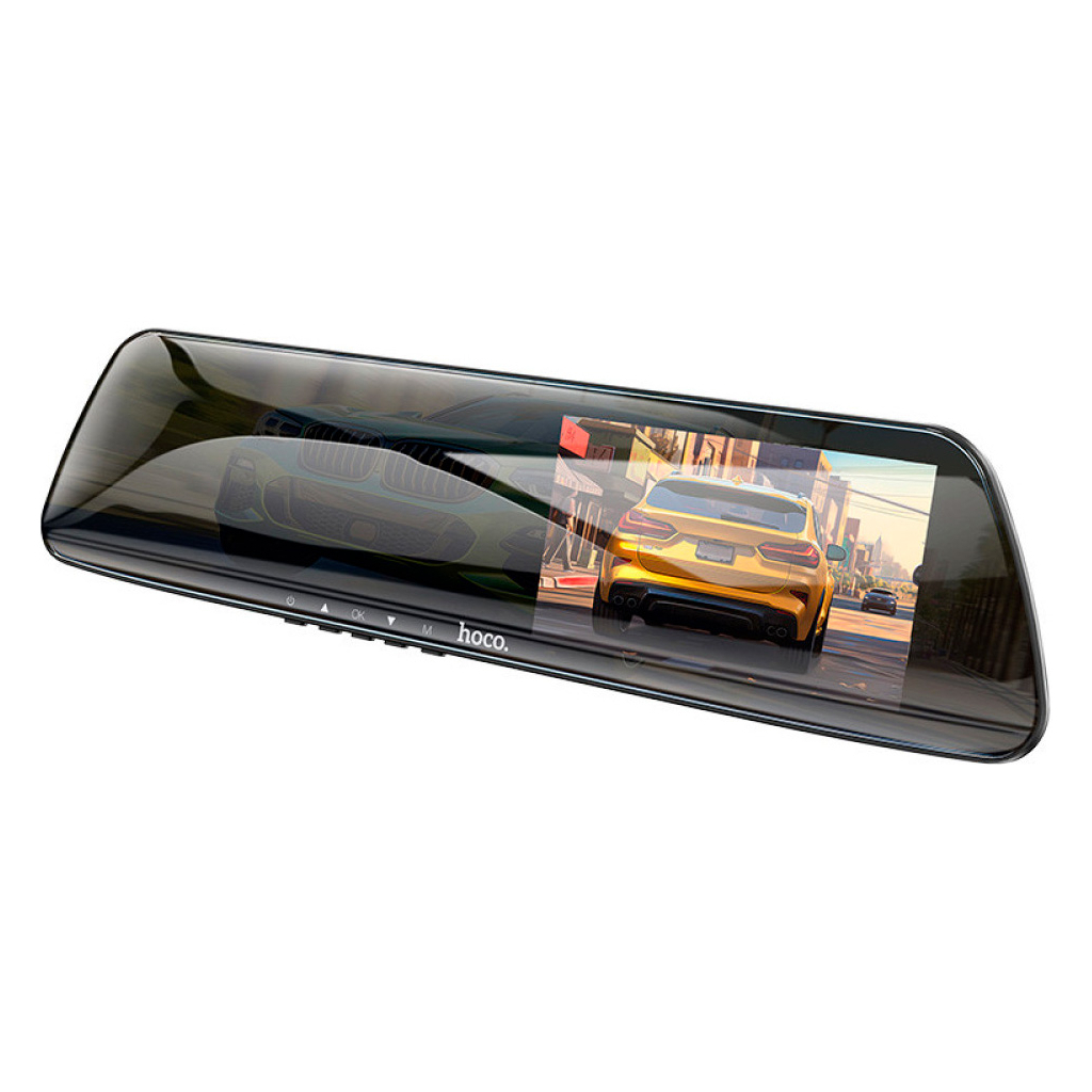 Відеореєстратор HOCO DV4 4.5-inch rearview mirror driving recorder dual-channel Black (6942007616782) - зображення 3