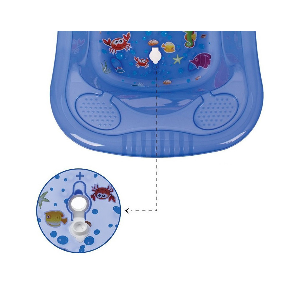 Ванночка Sevi Bebe зі зливом Блакитна (8692241008017) - зображення 3