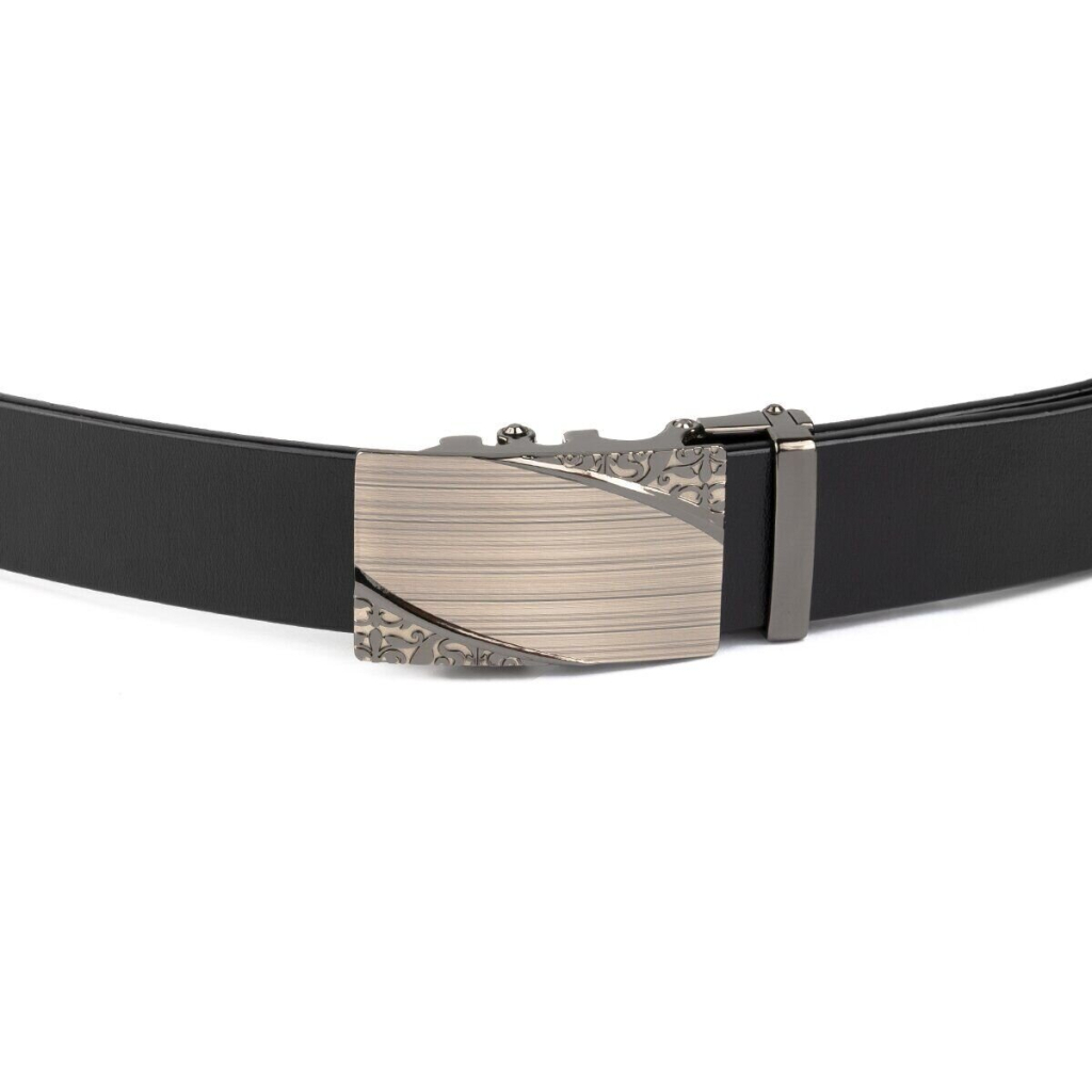 Ремінь Vintage З автоматичною пряжкою з візерунком Чорний (20251) - зображення 5