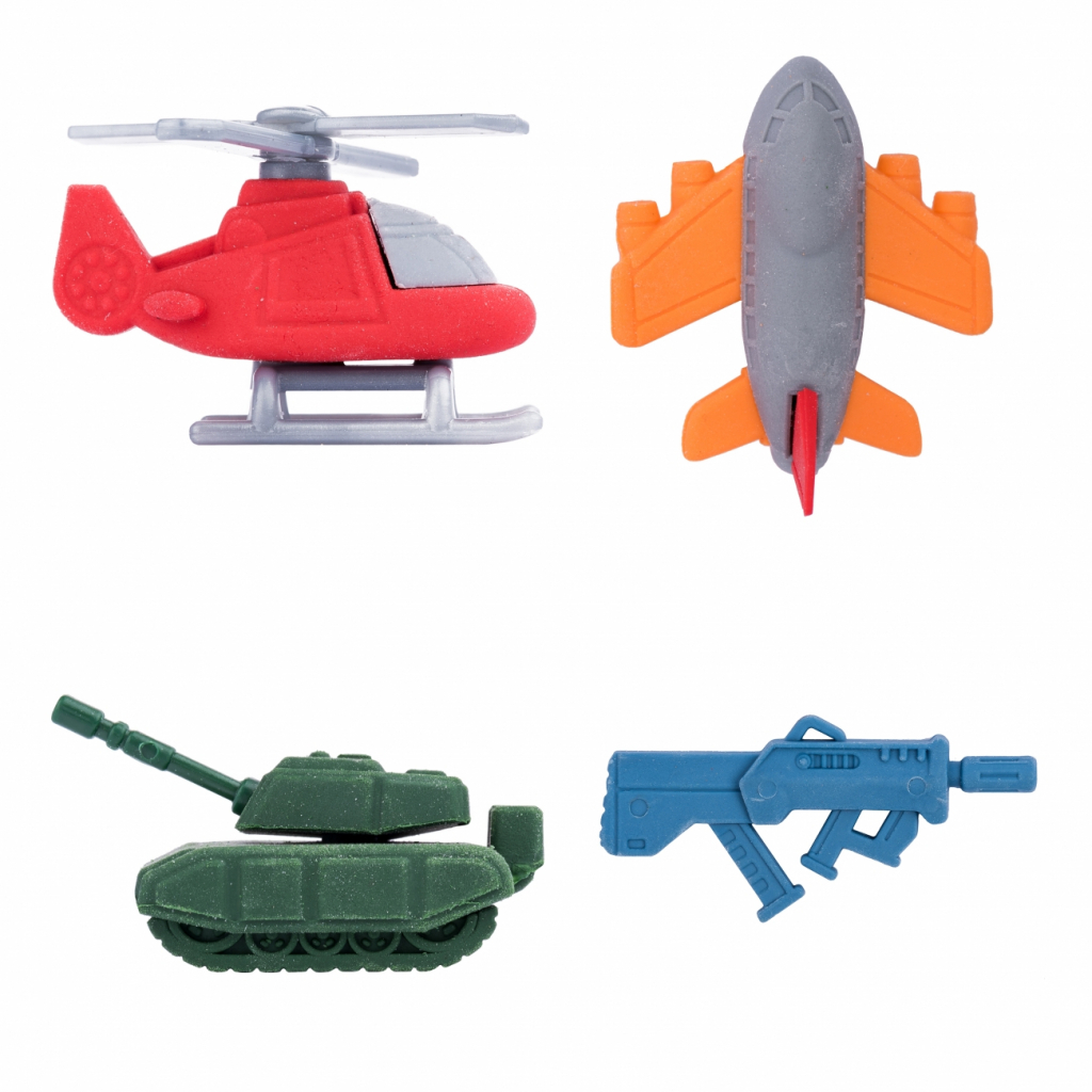 Гумка Yes Millitary, набір 4шт (560553) - зображення 2