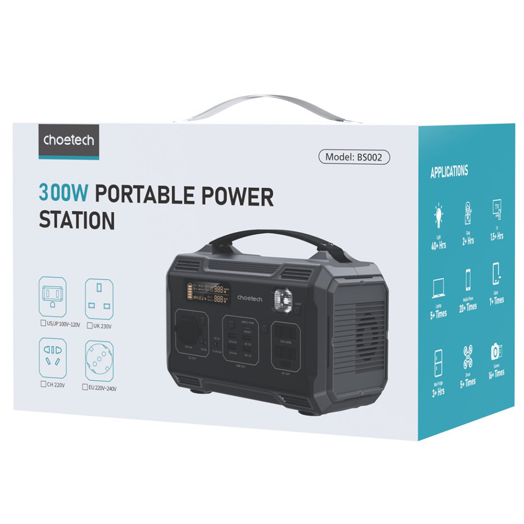 Зарядна станція Choetech BS002-V2 300W (BS002-V2) - зображення 4
