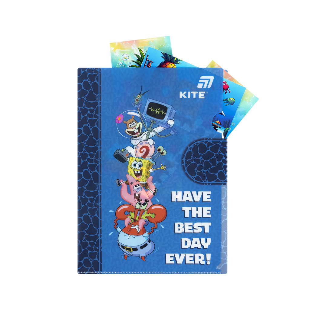 Папка - куточок Kite із клапаном A4 SpongeBob SquarePants (SB25-248) - изображение 4