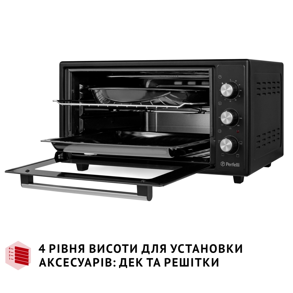 Електропіч Perfelli MIRAGE 48 BLACK - зображення 6