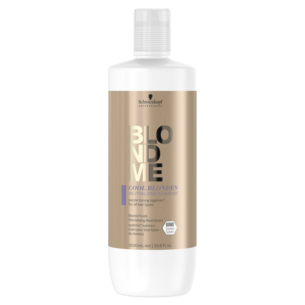 Шампунь Schwarzkopf Professional BlondMe Cool Blondes нейтралізація теплих відтінків 1000 мл (4045787640274) - зображення 1