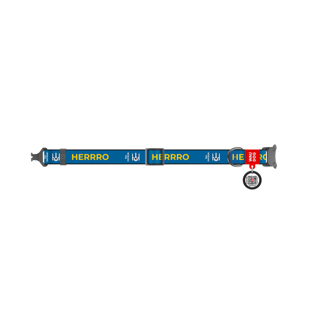 Нашийник для тварин WAUDOG Nylon з QR паспортом "Патрон" металевий фастекс S (285-4025) - зображення 2