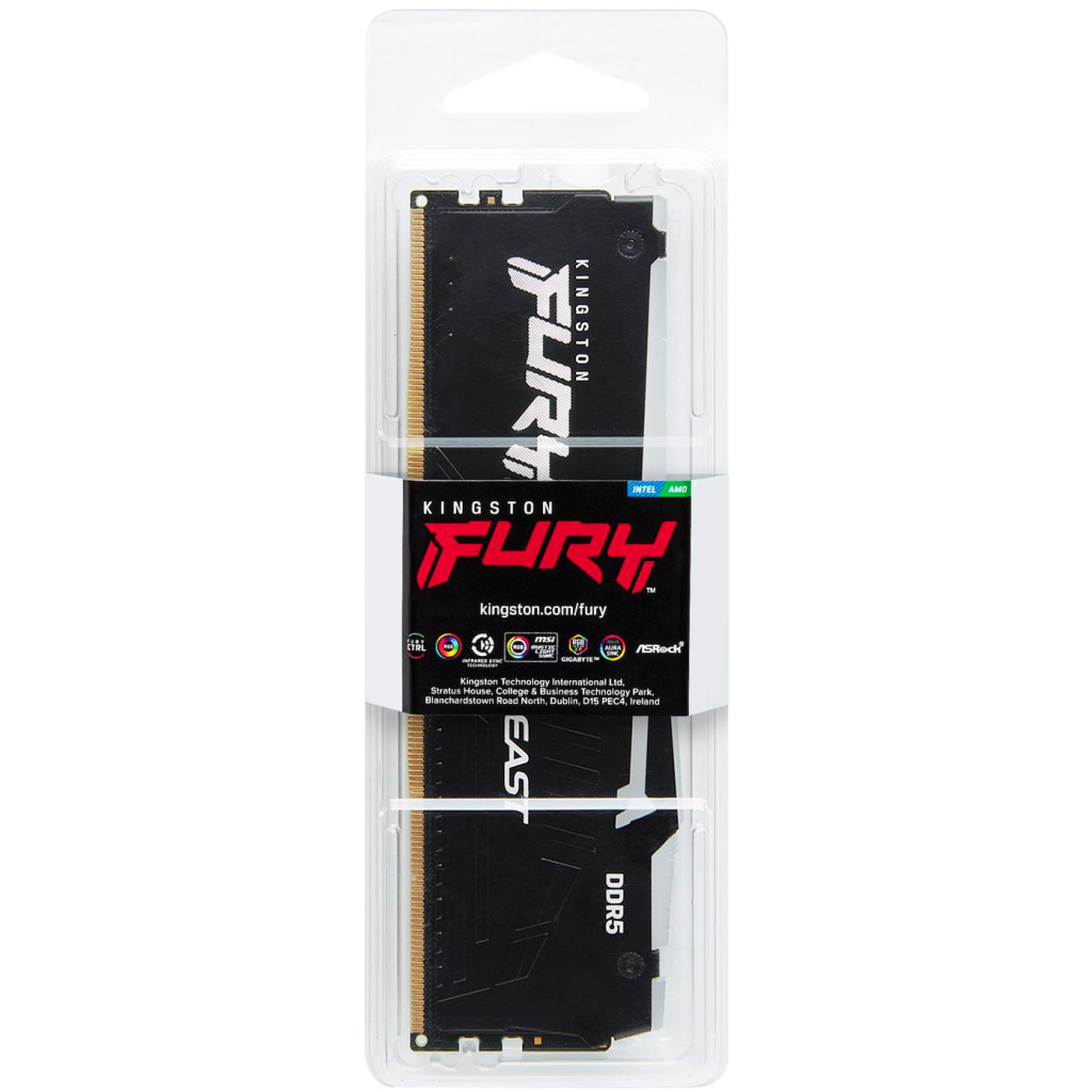 Модуль пам'яті для комп'ютера DDR5 16GB 6400 MHz Beast RGB XMP Kingston Fury (ex.HyperX) (KF564C32BBA-16) - зображення 3