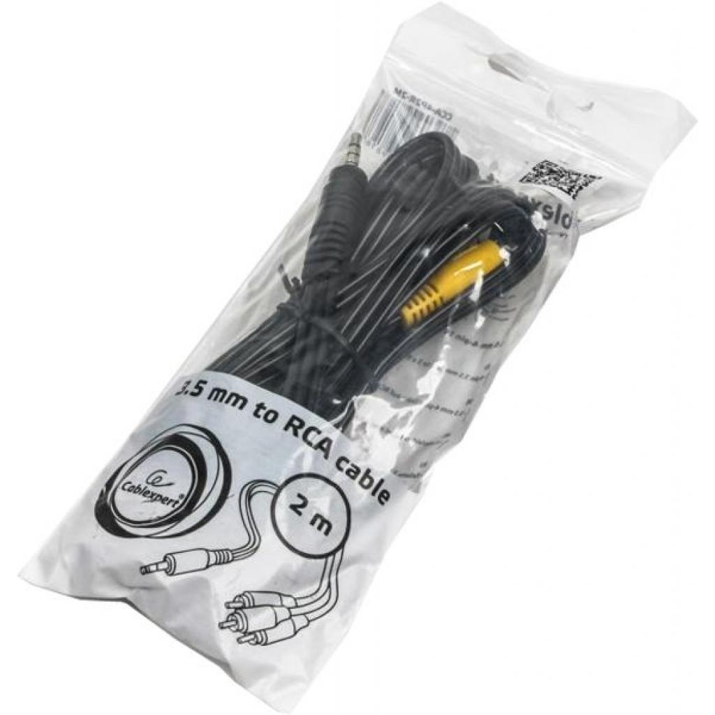 Кабель мультимедійний 3.5mm M to 3xRCA M 2.0m (4pin) AV Cablexpert (CCA-4P2R-2M) - зображення 2
