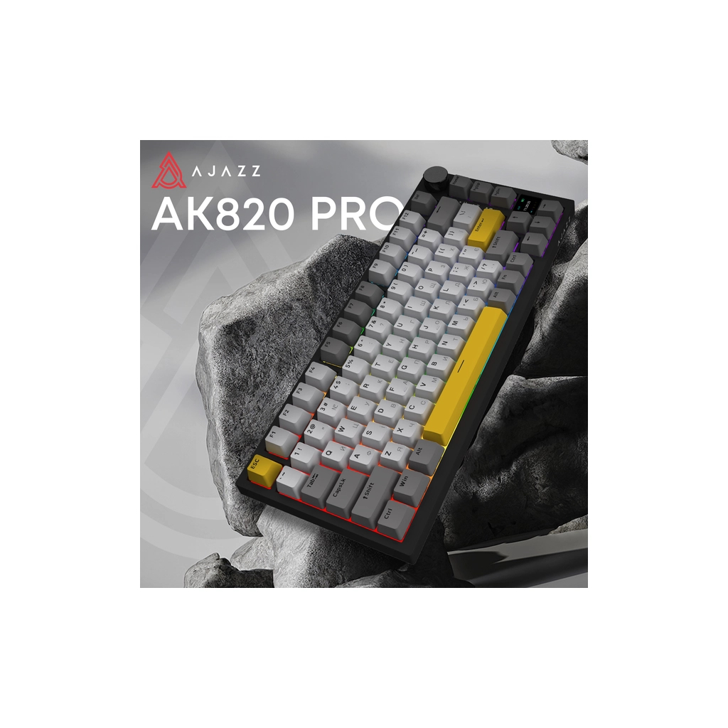 Клавіатура Ajazz AK820 Pro Flying Fish Switch Purple RGB USB/Wireless/Bluetooth UA Purple (AK820PRO-FF-PWB) - зображення 7