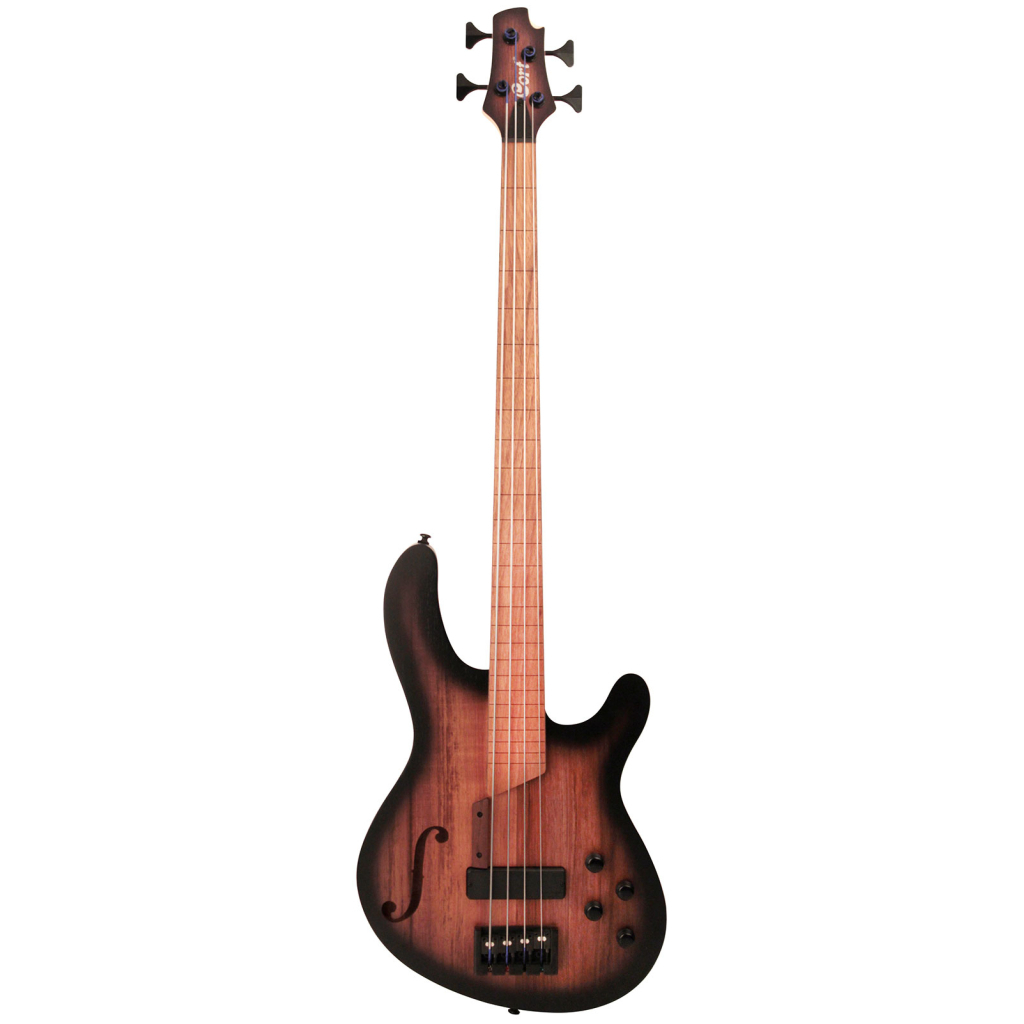 Бас-гітара Cort B4FL MHPZ (Open Pore Trans Black Burst) - зображення 1