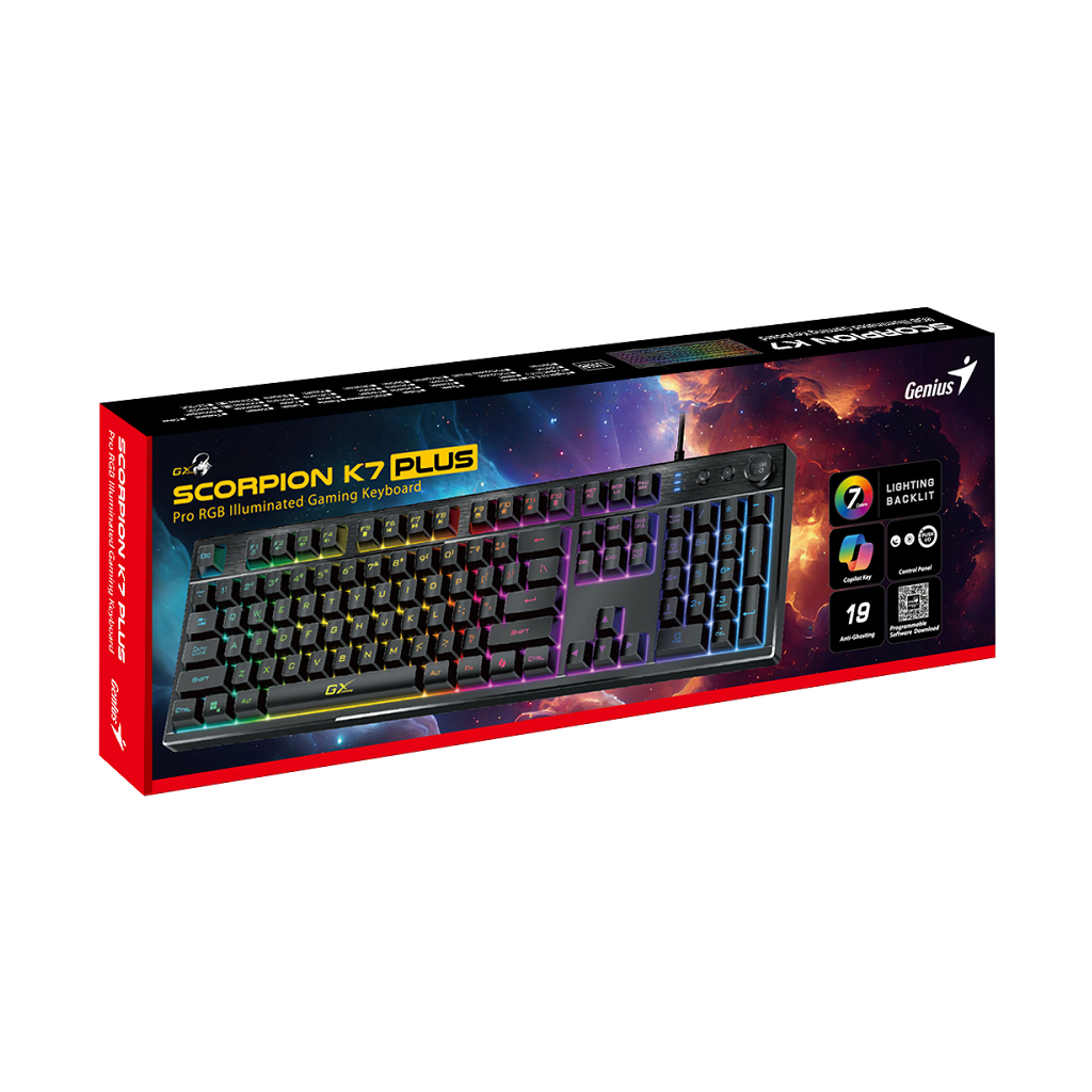 Клавіатура Genius Scorpion K7 Plus USB UA Black (31310056404) - зображення 3