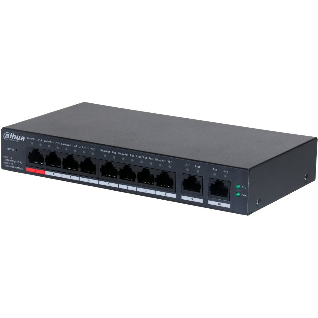 Комутатор мережевий Dahua DH-CS4010-8ET-110 - зображення 1