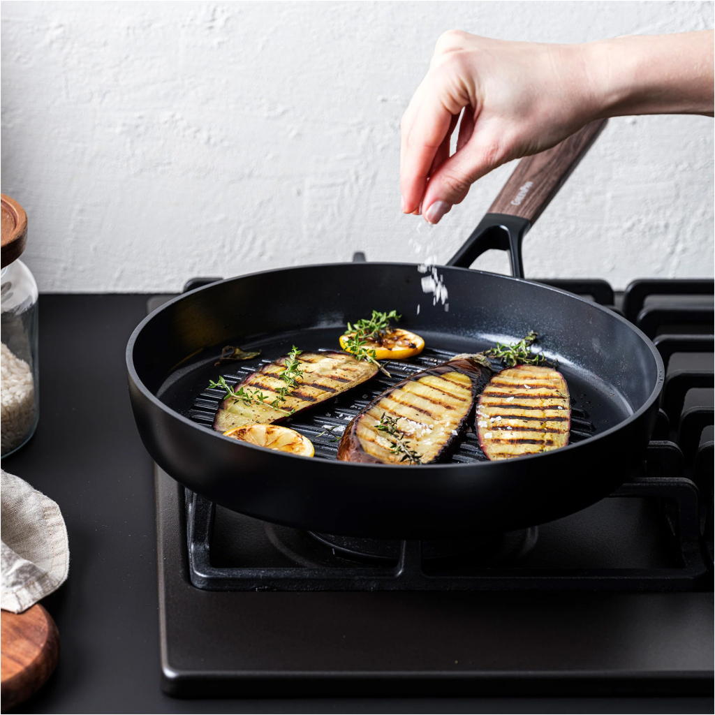 Сковорода GreenPan Eco Smartshape гриль 28 см темне дерево (CC006444-001) - зображення 4