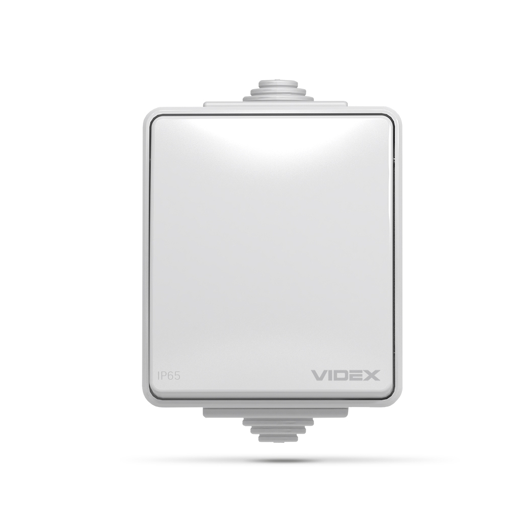 Вимикач Videx BINERA IP65 зовнішній 1кл сірий (VF-BNW11-36125) - изображение 2