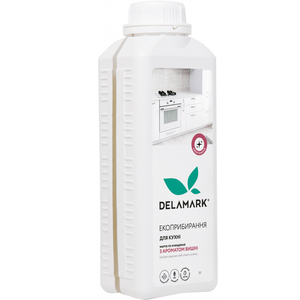 Рідина для чищення кухні DeLaMark з ароматом вишні 1 л (4820152331960) - зображення 1