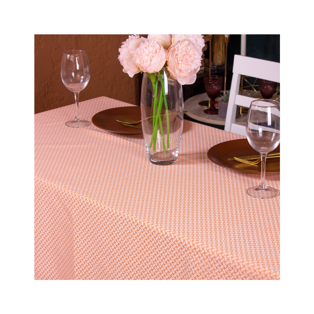 Скатертина MirSon Жакард №302 Jacquard Orange 140x140 см (2200006739258) - зображення 3
