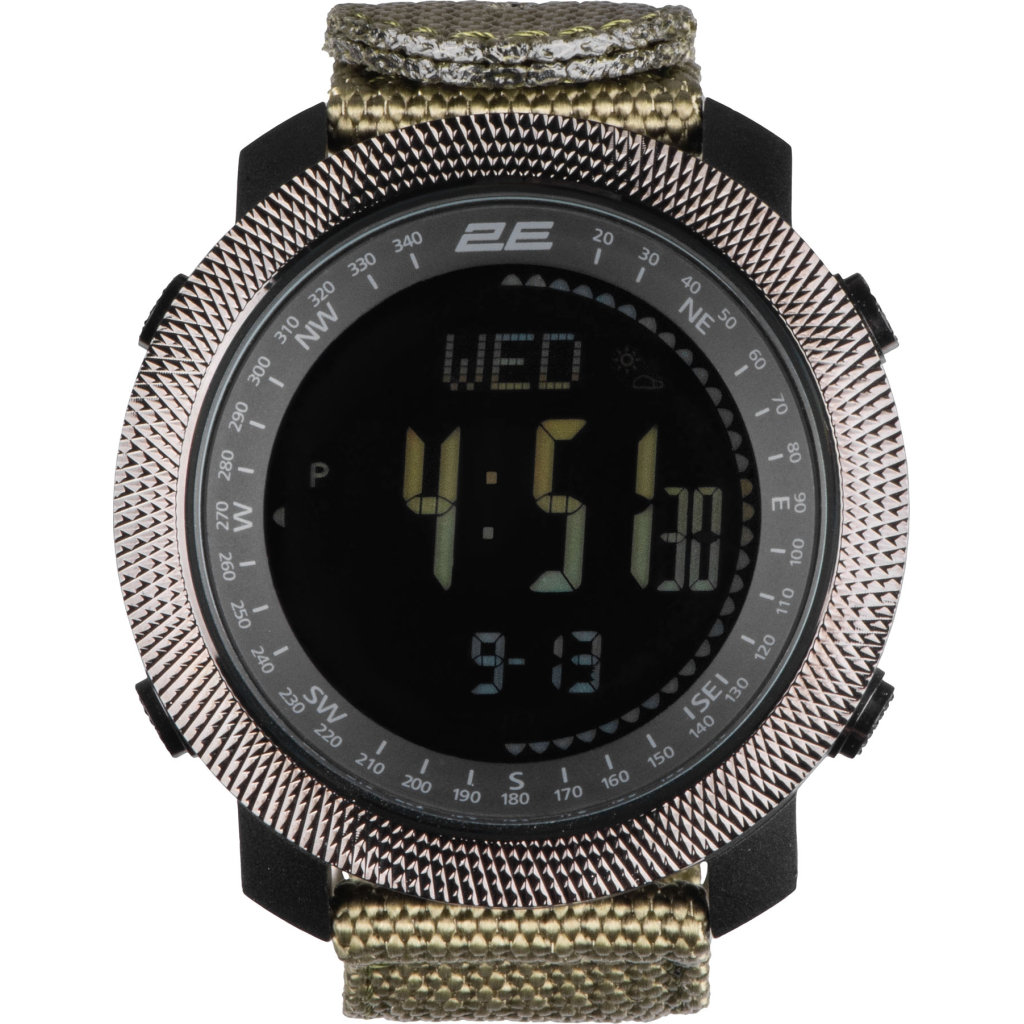 Смарт-годинник 2E Trek Pro Black-Green з компасом, барометром та крокоміром (2E-TCW30BK) - зображення 2