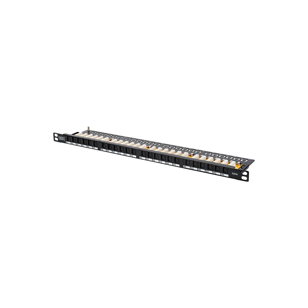 Патч-панель 19 " 0.5U, 24xRJ45, cat 6 UTP в зборі Digitus (DN-91624U-SL-SH) - изображение 1