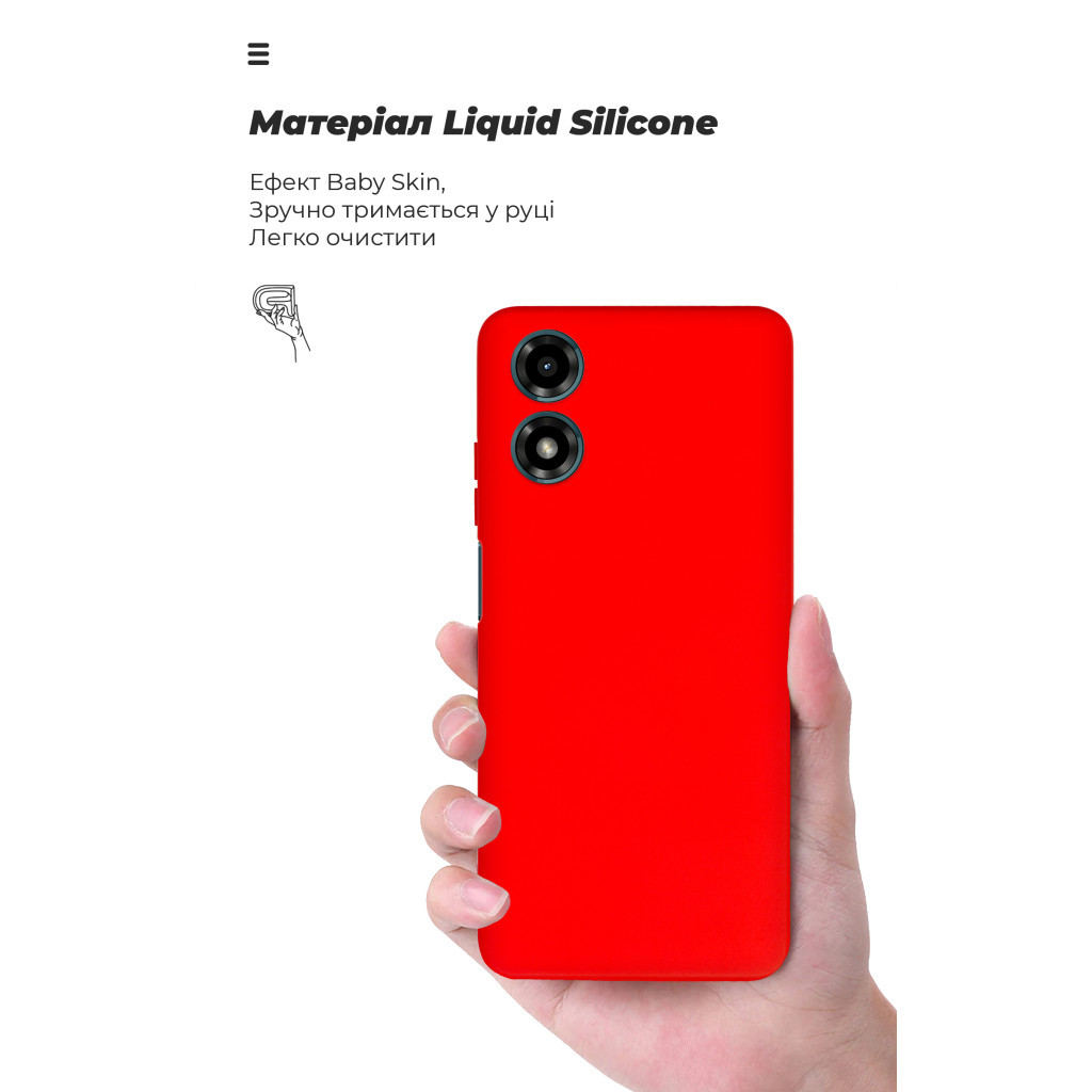 Чохол до мобільного телефона Armorstandart ICON Case Motorola G04 Camera cover Red (ARM73892) - зображення 7