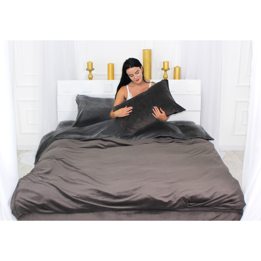 Постільна білизна MirSon Велюр Winter Frost 28-0005 + 28-0003 Anemone Velvet 143х210 (2200004009001) - изображение 2