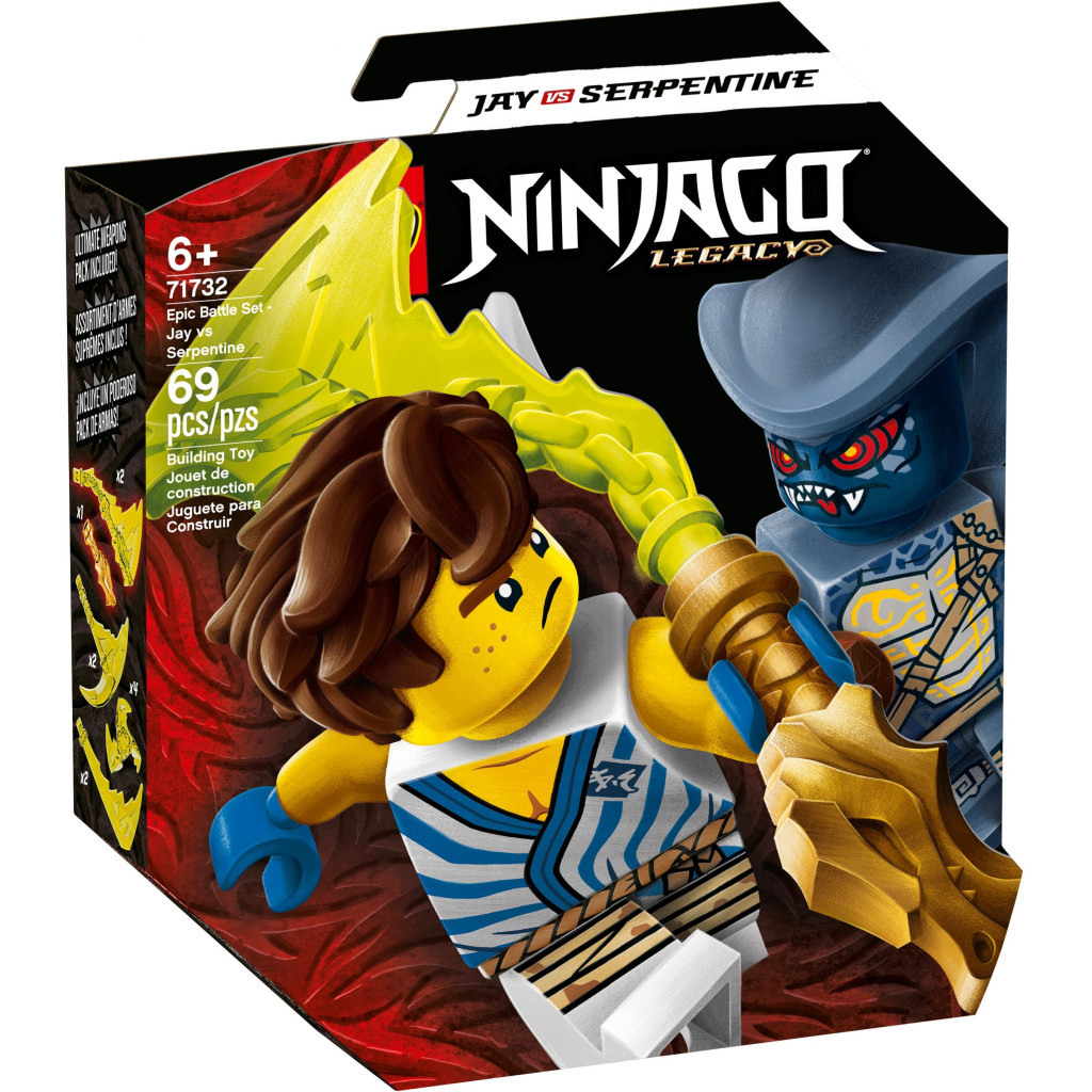 Конструктор LEGO Ninjago Грандіозна битва: Джей проти воїна-серпентина 69 деталей (71732) - зображення 1