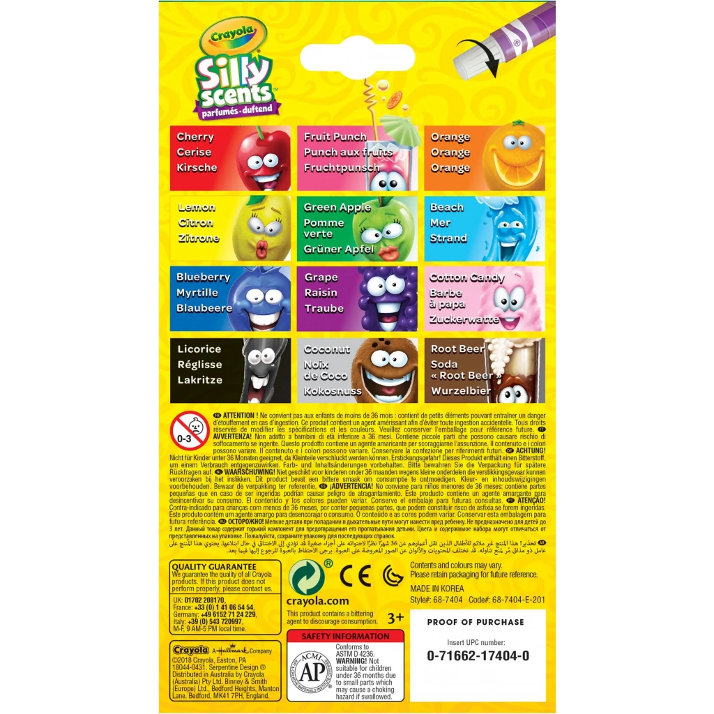 Олівці кольорові Crayola Silly Scents Твістщо викручуються (washable) з ароматом, 12 (256357.024) - зображення 3