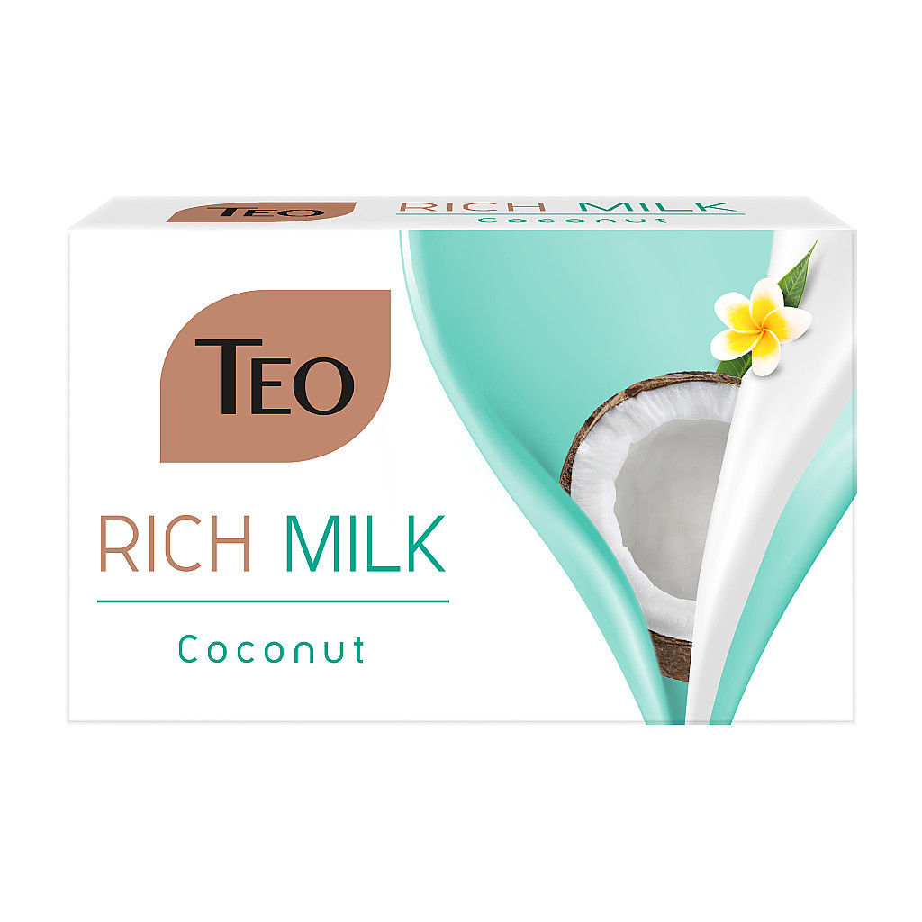 Тверде мило Teo Beauty Rich Milk Coconut 90 г (3800024047404) - зображення 1