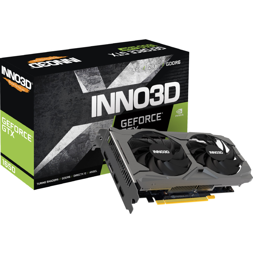 Відеокарта Inno3D GeForce GTX1650 4096Mb Twin X2 OC (N16502-04D6X-171330N) - зображення 6